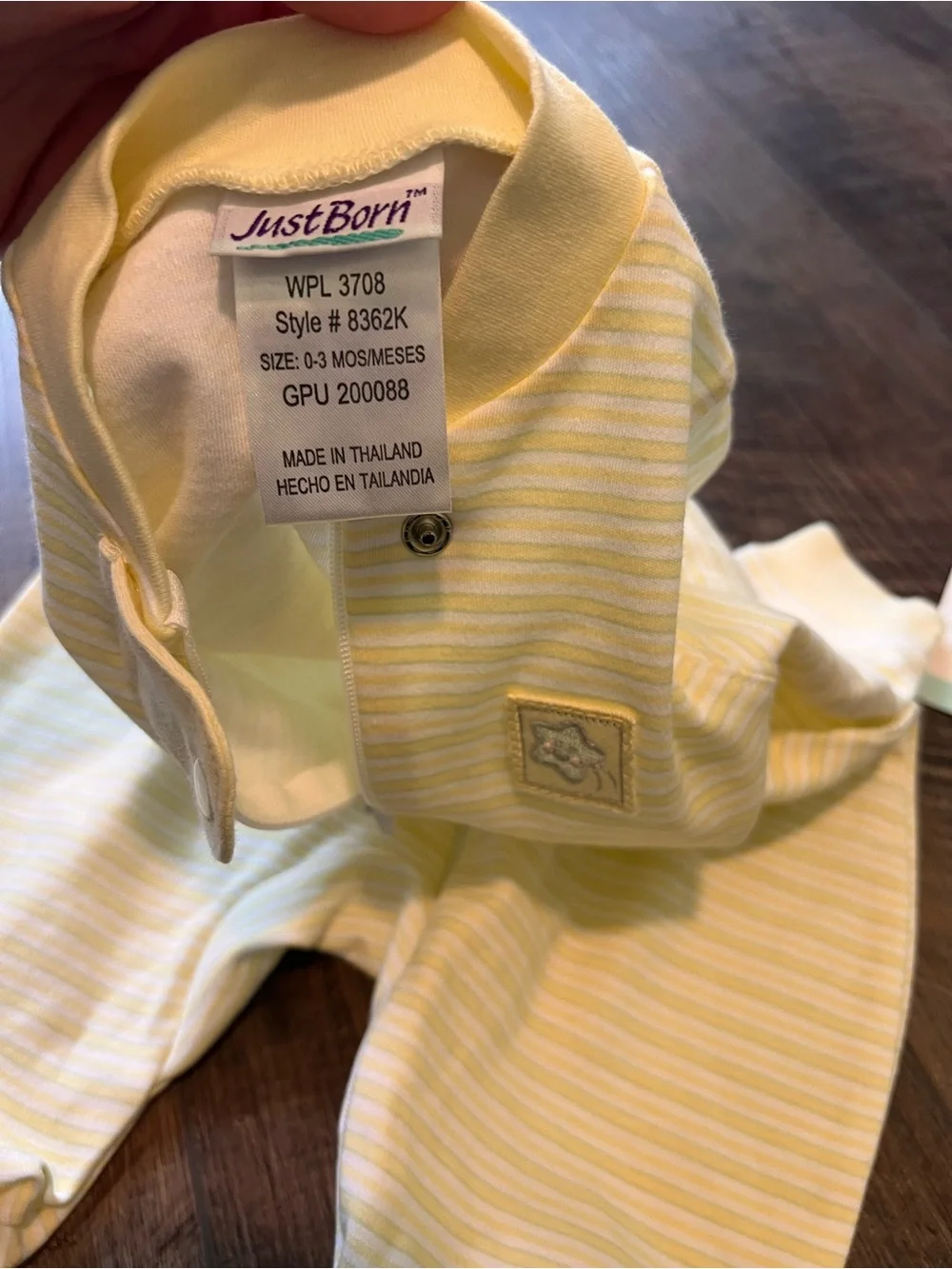 Vintage Yellow Striped Baby Footed Pajamas Sleeper - Soft Zip Front